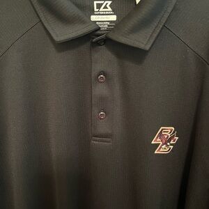 Cutter & Buck Black Polo with Boston College Left Chest Logo Men’s Size: Large